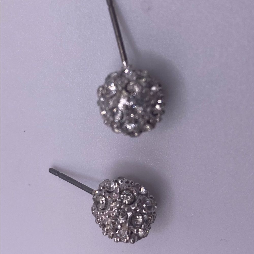 4/$20 Crystal Pave Ball Stud Earrings